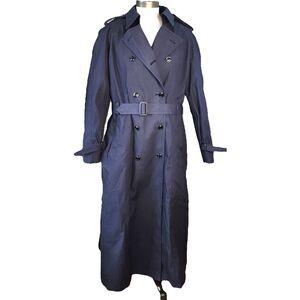 USAF All Weather Removable Liner Women's Blue Trench Overcoat Size 16L